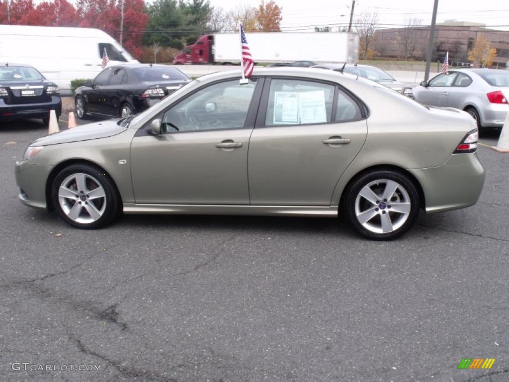 2009 9-3 2.0T Sport Sedan - Pepper Green Metallic / Parchment photo #6