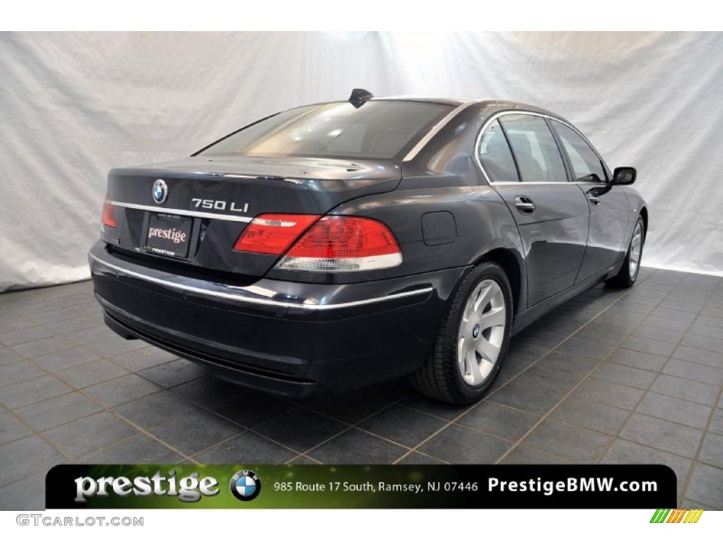 2008 7 Series 750Li Sedan - Monaco Blue Metallic / Cream Beige photo #2