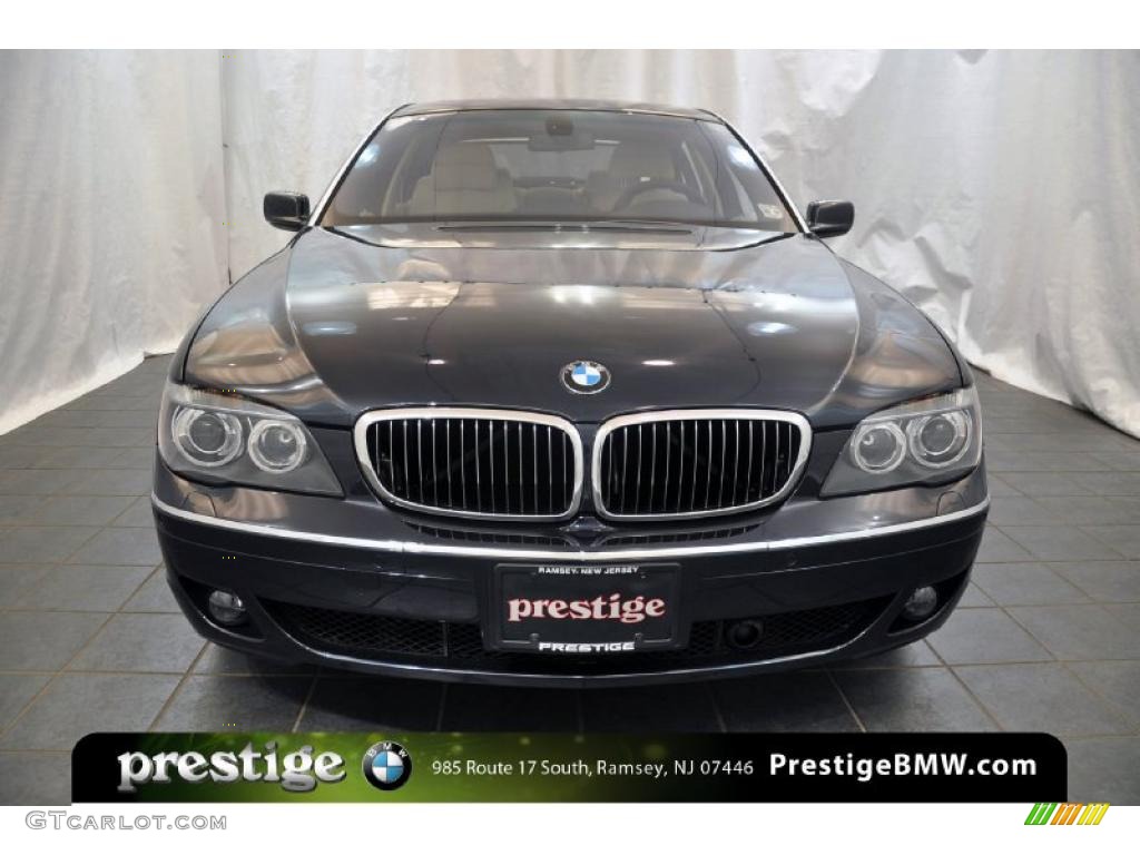 2008 7 Series 750Li Sedan - Monaco Blue Metallic / Cream Beige photo #6