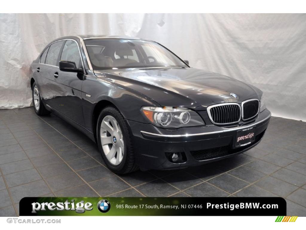 2008 7 Series 750Li Sedan - Monaco Blue Metallic / Cream Beige photo #7