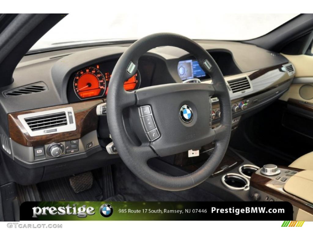 2008 7 Series 750Li Sedan - Monaco Blue Metallic / Cream Beige photo #15