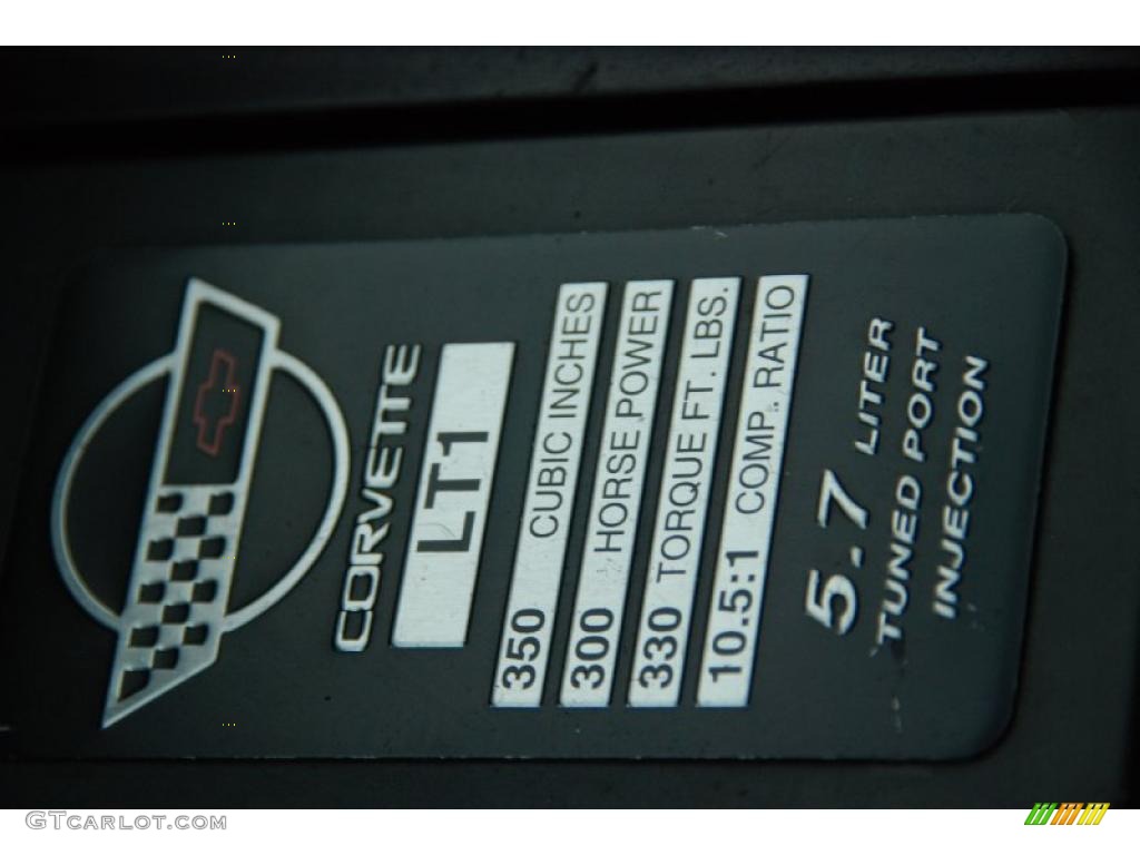 1992 Chevrolet Corvette Coupe Info Tag Photo #39970188