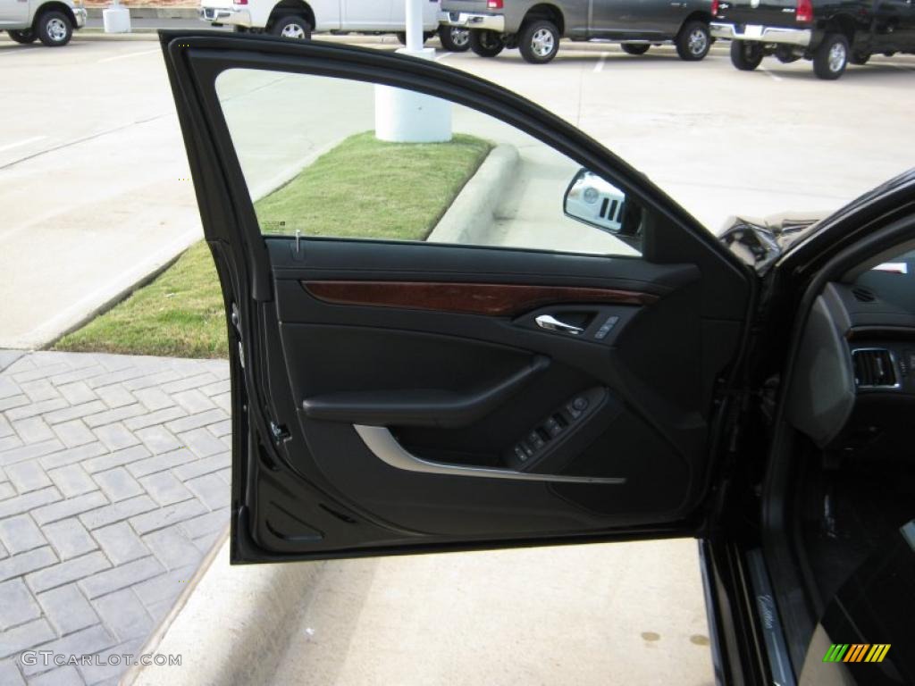 2011 Cadillac CTS 3.0 Sedan Ebony Door Panel Photo #39970650