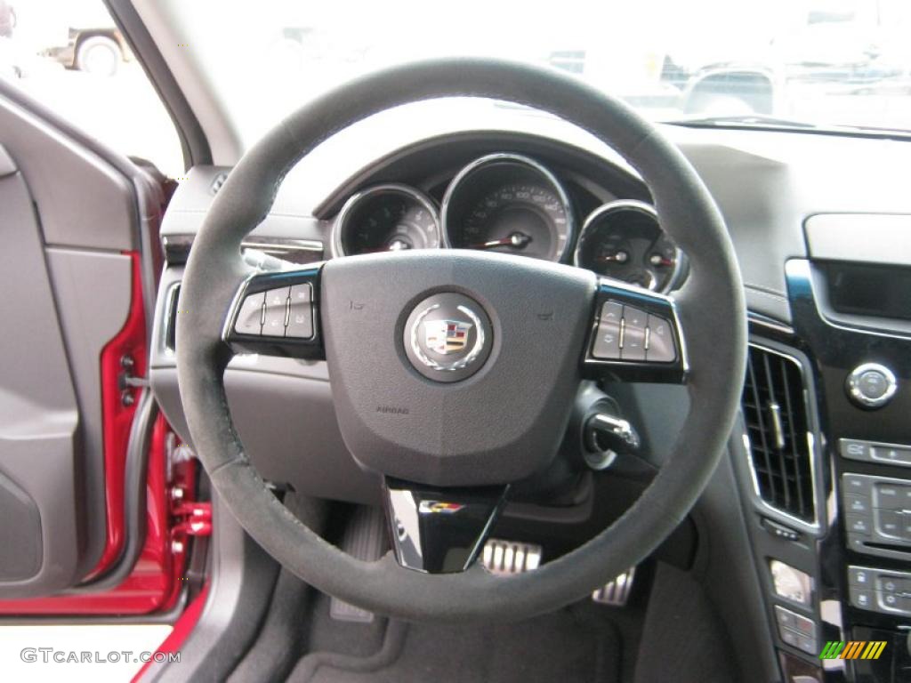 2011 Cadillac CTS -V Sedan Ebony Steering Wheel Photo #39970964