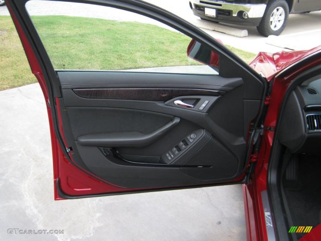 2011 Cadillac CTS -V Sedan Ebony Door Panel Photo #39971074