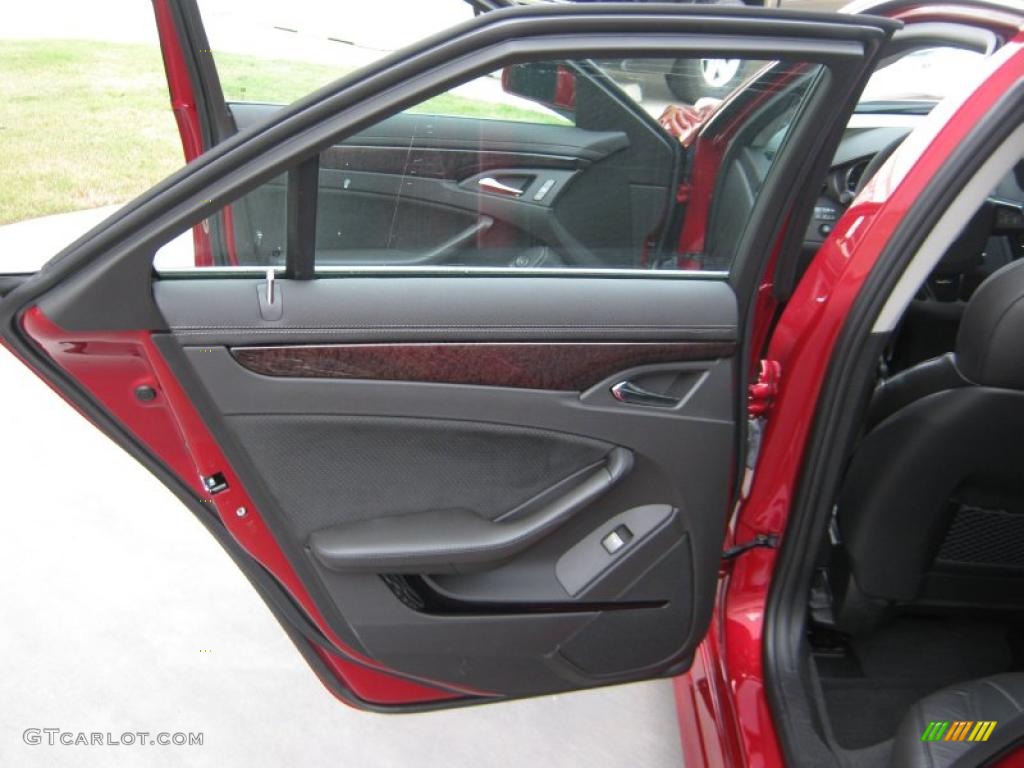 2011 Cadillac CTS -V Sedan Ebony Door Panel Photo #39971120