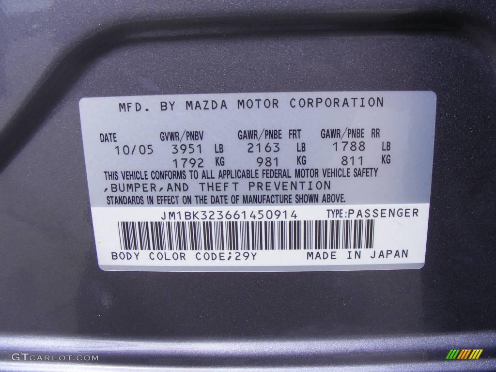 2006 MAZDA3 s Grand Touring Sedan - Titanium Gray Metallic / Black photo #49