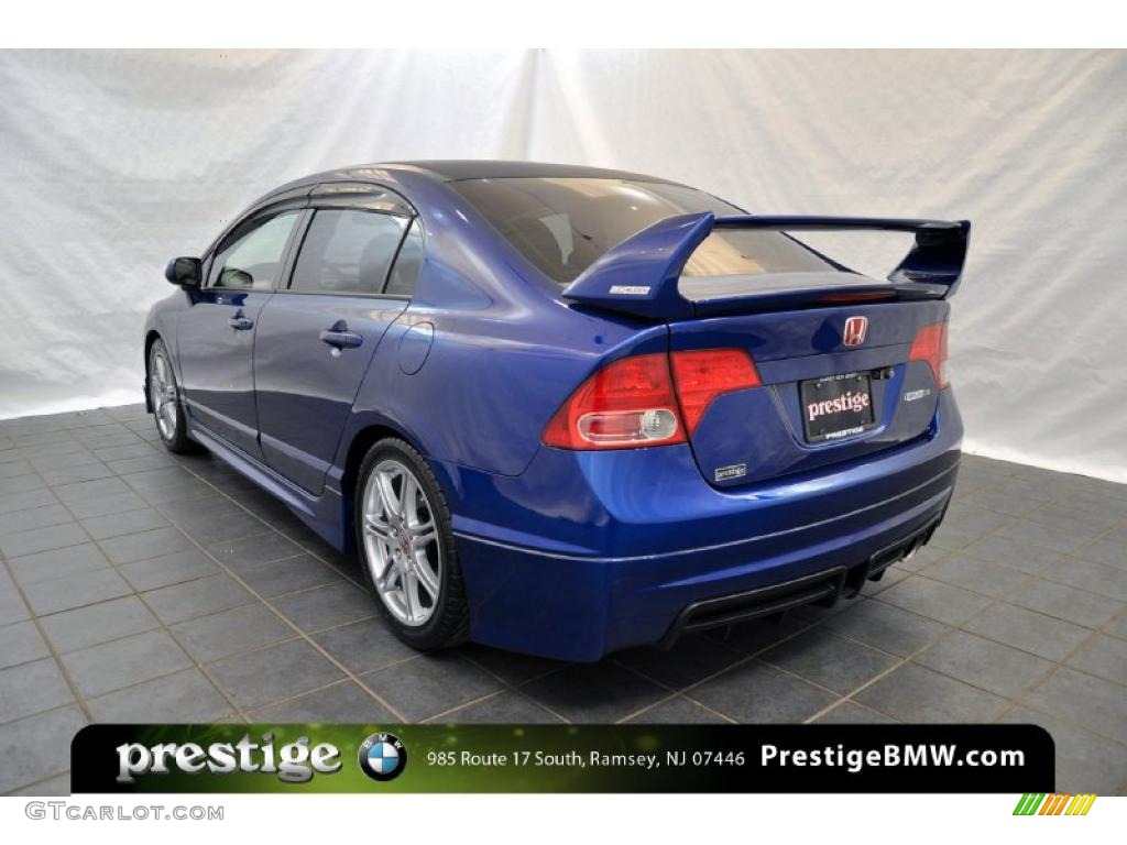 2008 Civic Mugen Si Sedan - Fiji Blue Pearl / Black photo #4