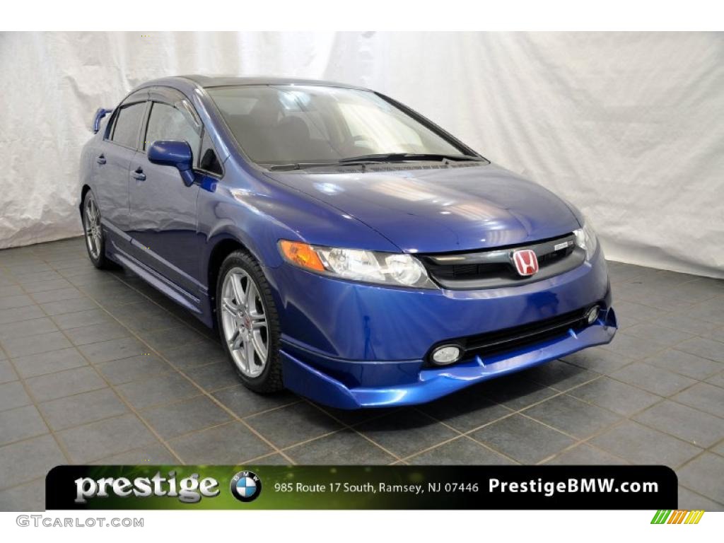 2008 Civic Mugen Si Sedan - Fiji Blue Pearl / Black photo #8