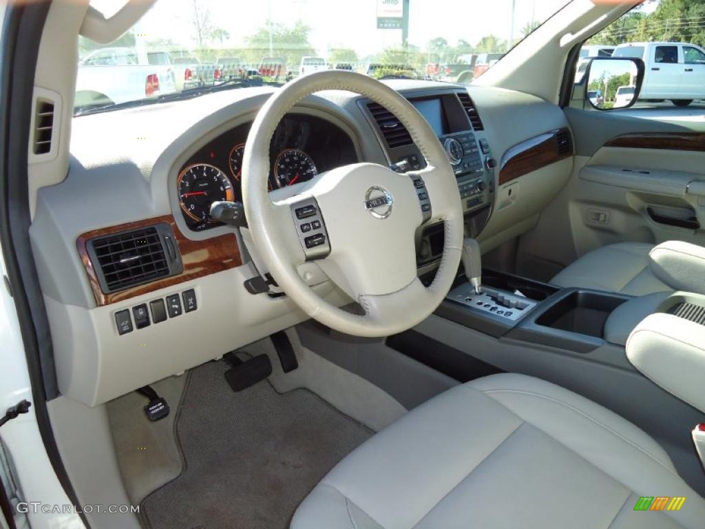 Stone Interior 2010 Nissan Armada Platinum 4WD Photo #39972416