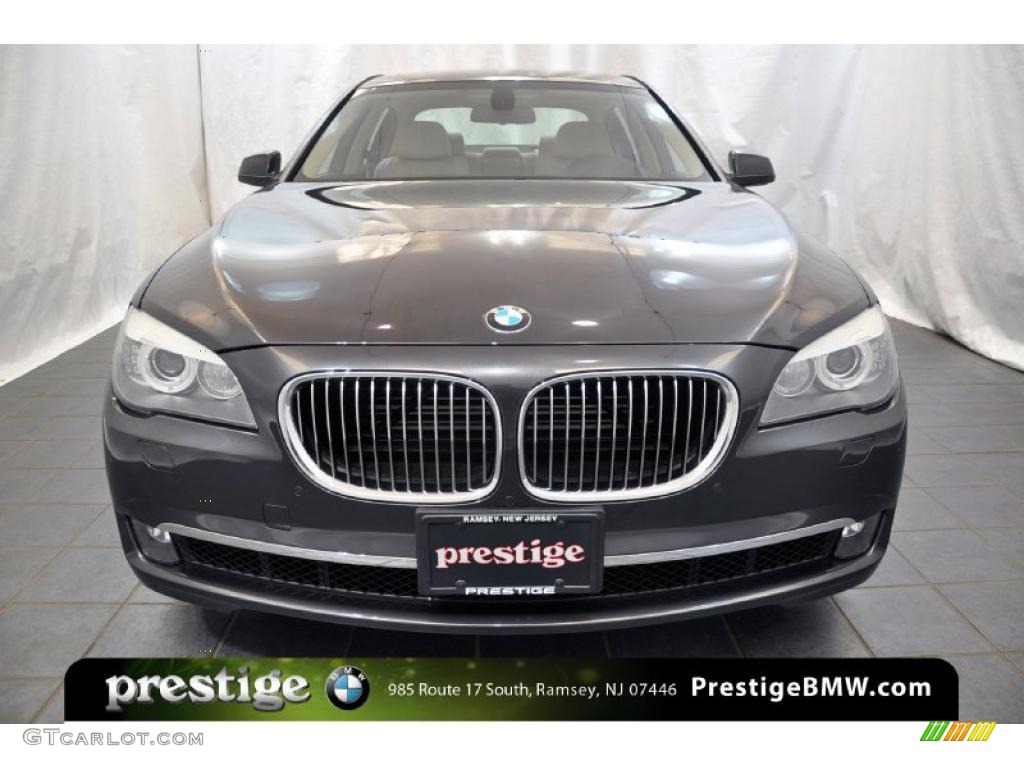 2010 7 Series 750Li xDrive Sedan - Dark Graphite Metallic / Oyster/Black Nappa Leather photo #7