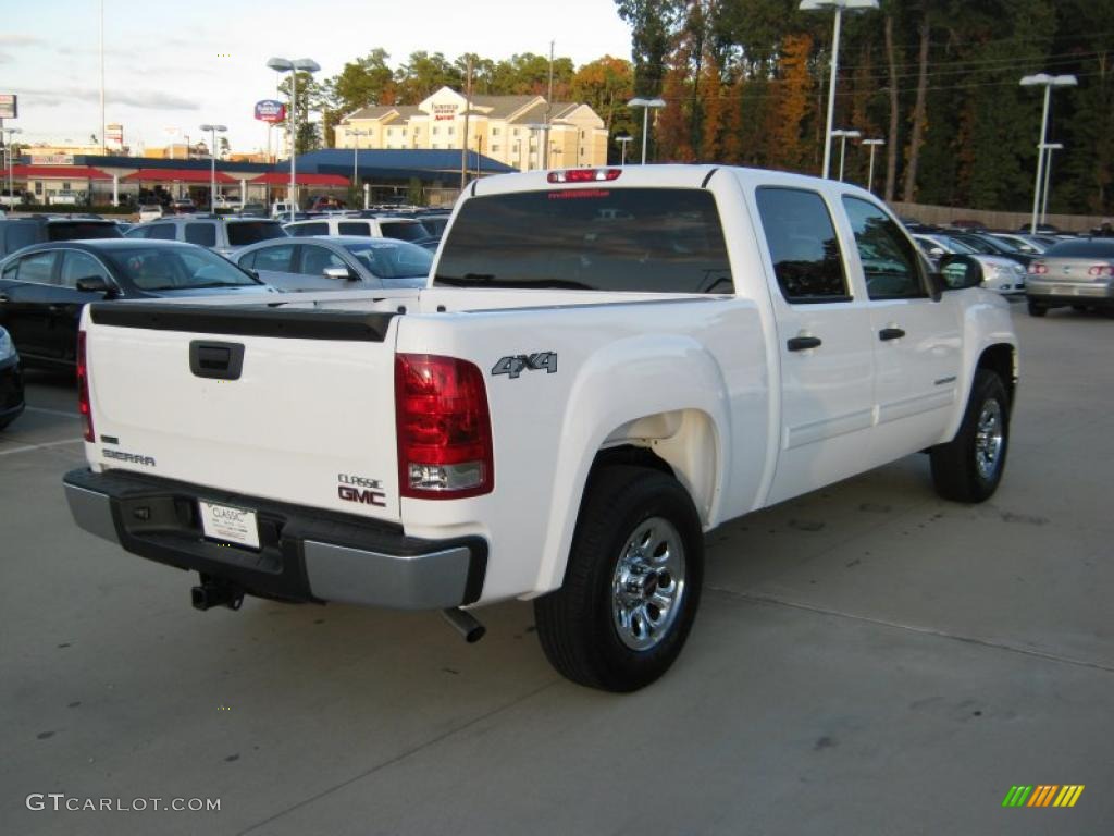 2010 Sierra 1500 SL Crew Cab 4x4 - Summit White / Dark Titanium photo #5