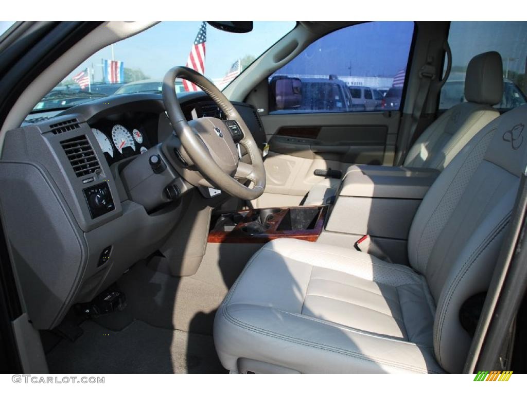 2008 Ram 3500 Laramie Resistol Mega Cab 4x4 Dually - Dark Khaki Metallic / Khaki photo #26