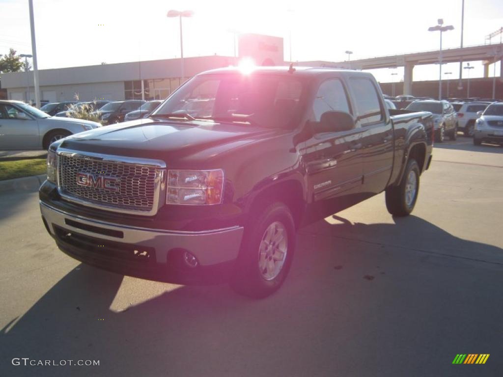 2010 Sierra 1500 SLE Crew Cab 4x4 - Onyx Black / Ebony photo #1