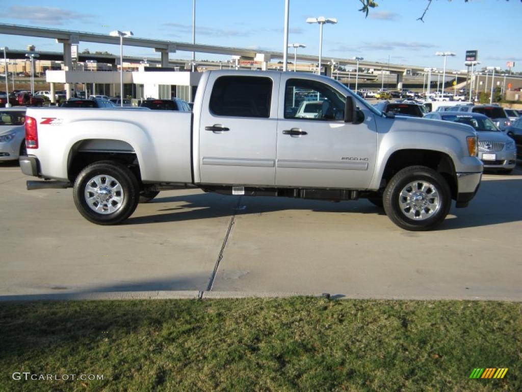 Pure Silver Metallic 2011 GMC Sierra 2500HD SLE Crew Cab 4x4 Exterior Photo #39975704