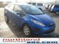 2011 Blue Flame Metallic Ford Fiesta S Sedan  photo #4