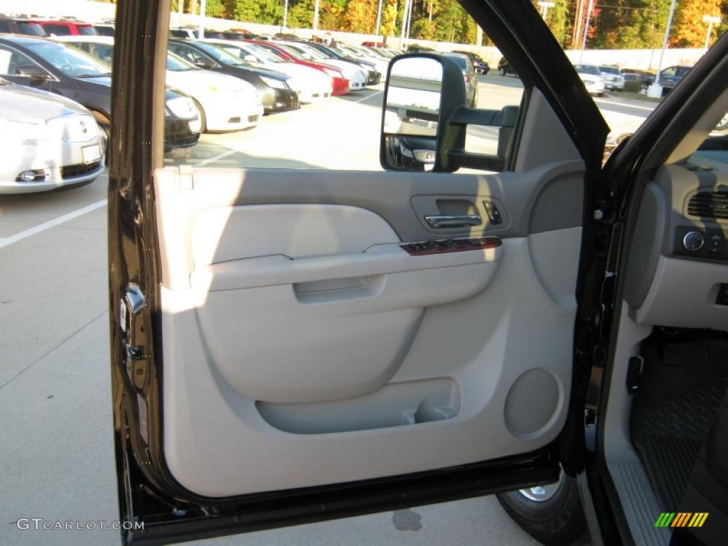 2011 GMC Sierra 2500HD SLT Crew Cab 4x4 Dark Titanium/Light Titanium Door Panel Photo #39977802