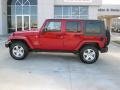 2010 Flame Red Jeep Wrangler Unlimited Sahara 4x4  photo #2