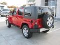 2010 Flame Red Jeep Wrangler Unlimited Sahara 4x4  photo #3