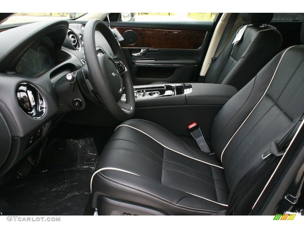 Jet Black/Ivory Interior 2011 Jaguar XJ XJL Photo #39981380