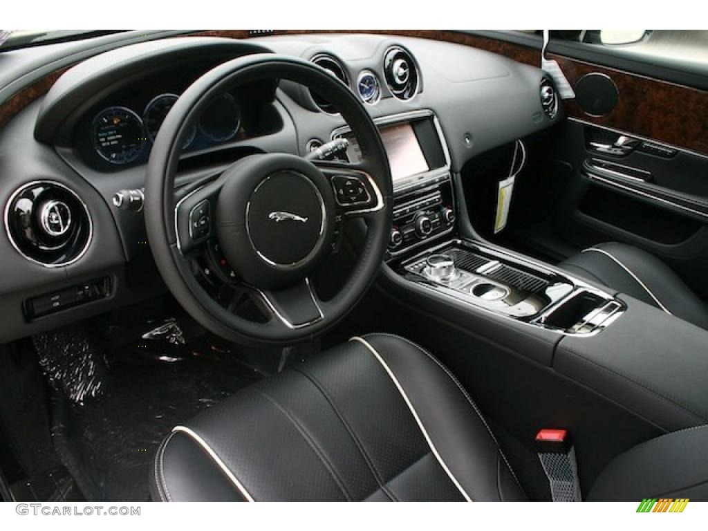 Jet Black/Ivory Interior 2011 Jaguar XJ XJL Photo #39981496