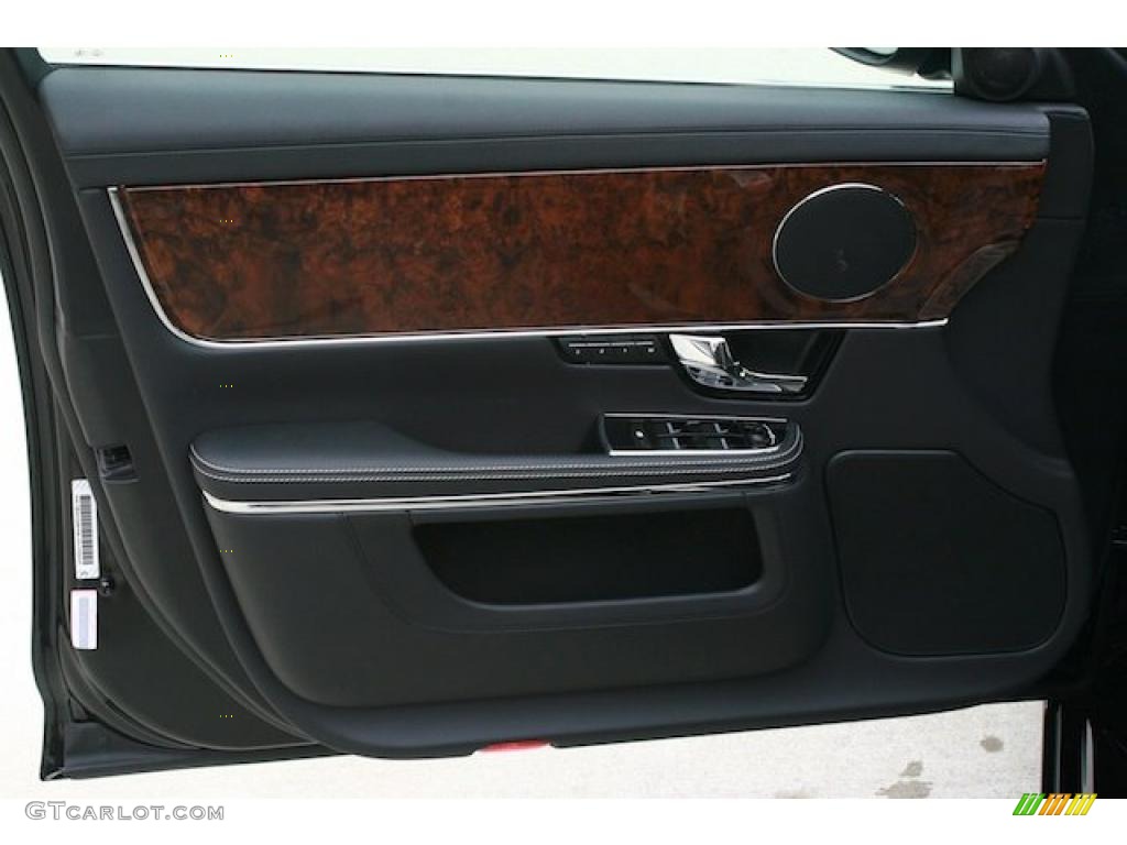 2011 Jaguar XJ XJL Jet Black/Ivory Door Panel Photo #39981576