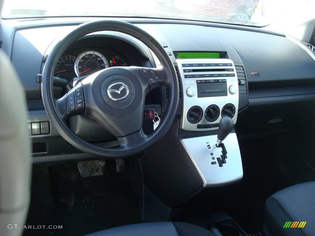 2006 MAZDA5 Sport - Stellar Silver Mica / Black photo #13