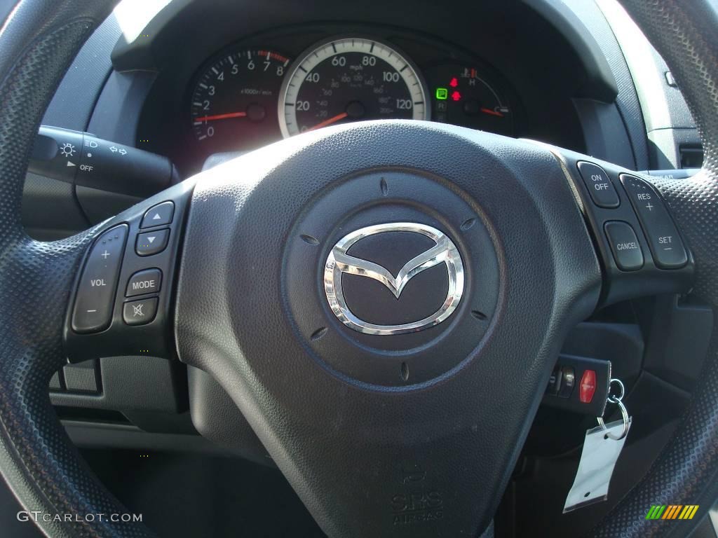2006 MAZDA5 Sport - Stellar Silver Mica / Black photo #16