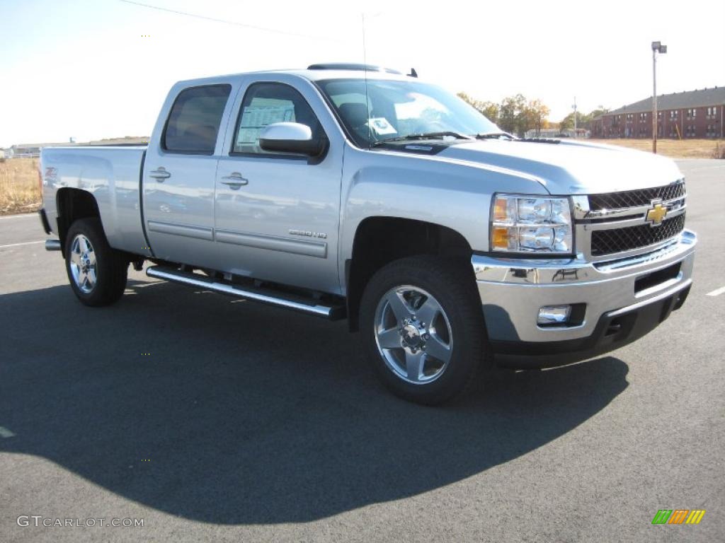 2011 Silverado 2500HD LTZ Crew Cab 4x4 - Sheer Silver Metallic / Ebony photo #3