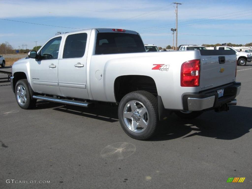 Sheer Silver Metallic 2011 Chevrolet Silverado 2500HD LTZ Crew Cab 4x4 Exterior Photo #39983660