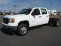 Summit White 2011 GMC Sierra 3500HD Work Truck Crew Cab 4x4 Chassis Exterior