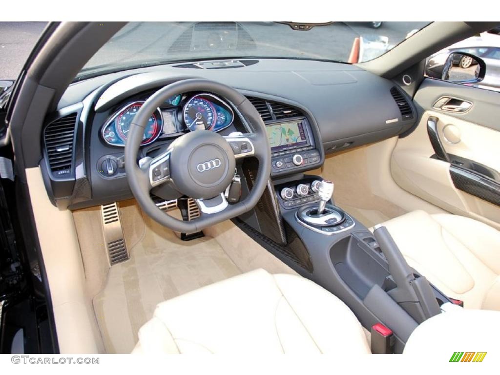 Luxor Beige Nappa Leather Interior 2011 Audi R8 Spyder 5 2