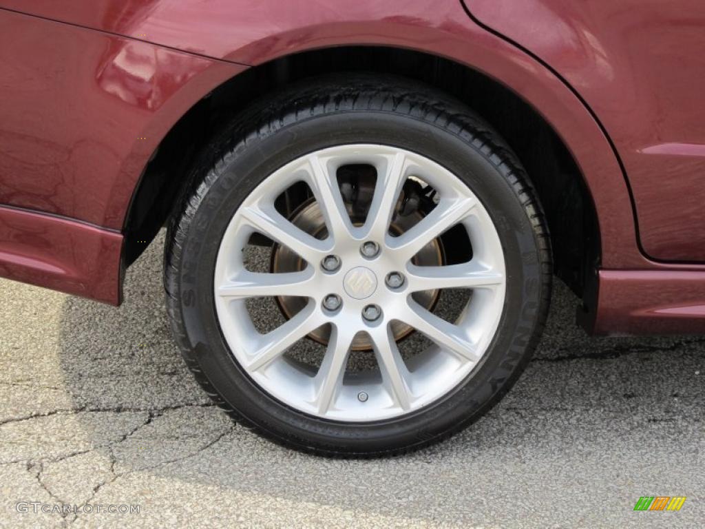 2008 SX4 Sport Sedan - Cherry Red Metallic / Black photo #3