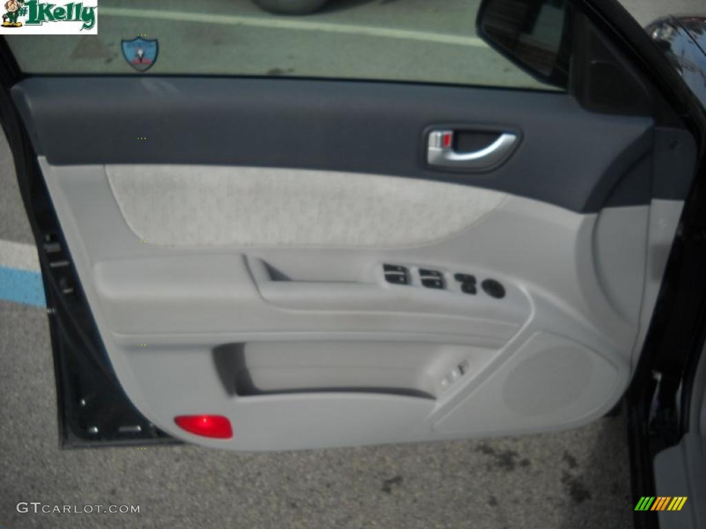 2007 Sonata SE V6 - Ebony Black / Beige photo #7