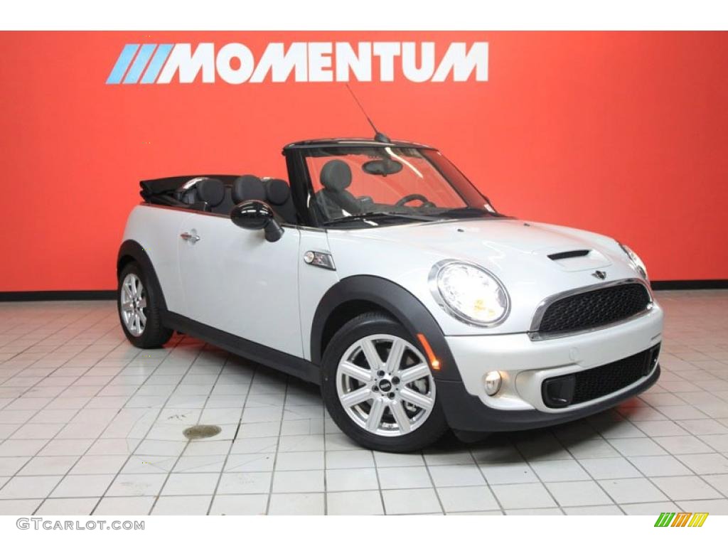 2011 Cooper S Convertible - White Silver Metallic / Carbon Black photo #1