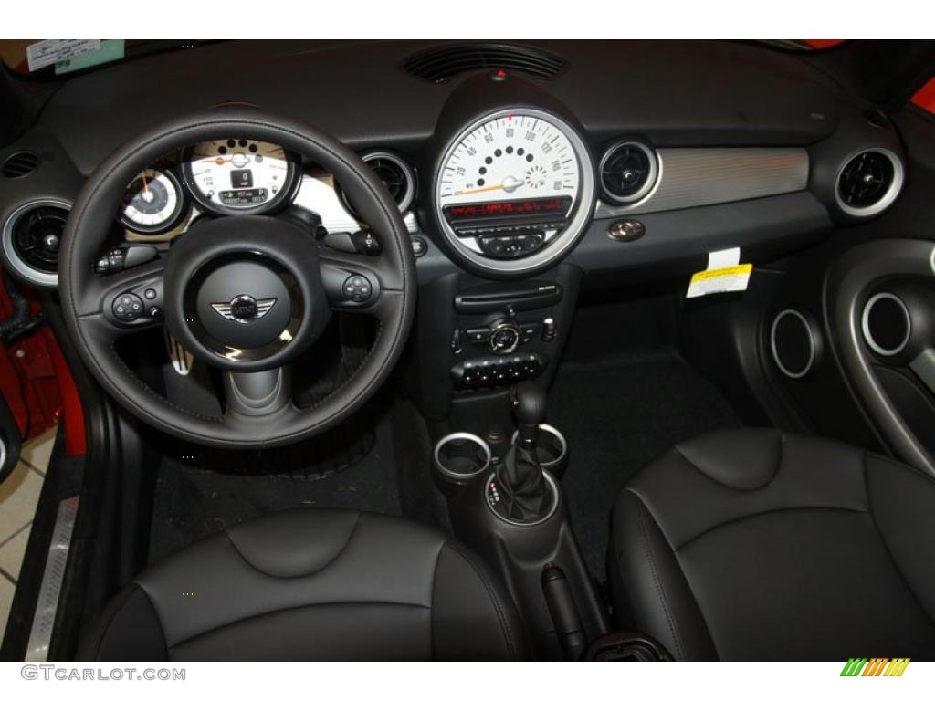 Carbon Black Interior 2011 Mini Cooper S Convertible Photo #39990020