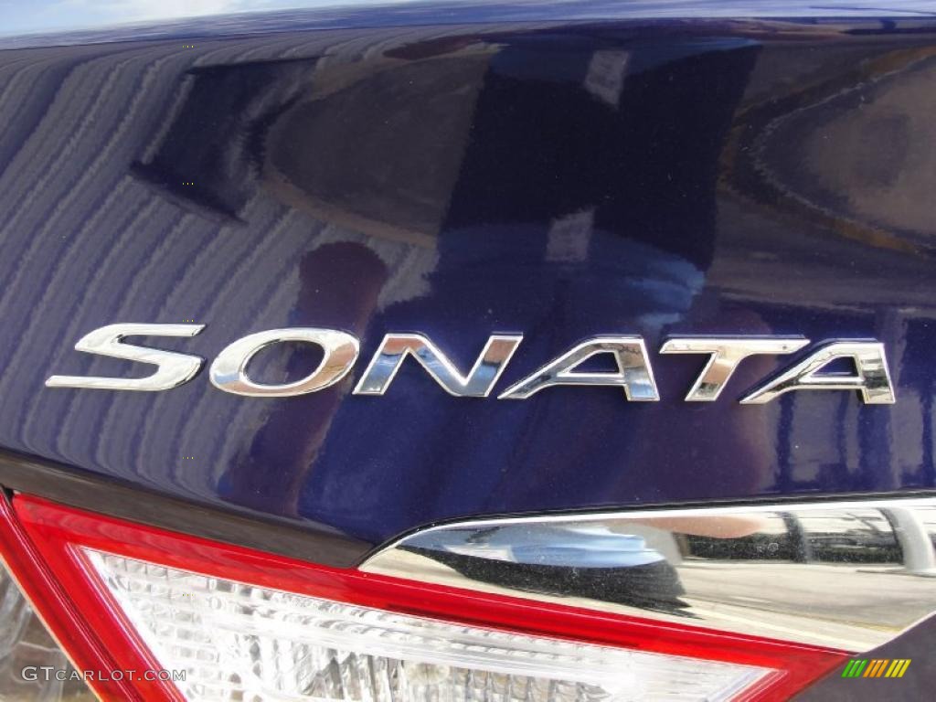 2011 Sonata SE 2.0T - Indigo Blue Pearl / Gray photo #14