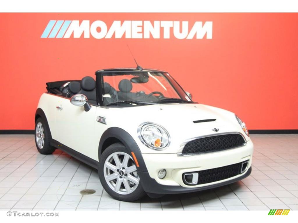 2011 Cooper S Convertible - Pepper White / Carbon Black photo #1