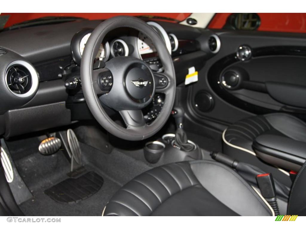 Carbon Black Lounge Leather Interior 2011 Mini Cooper S Clubman Photo #39991460