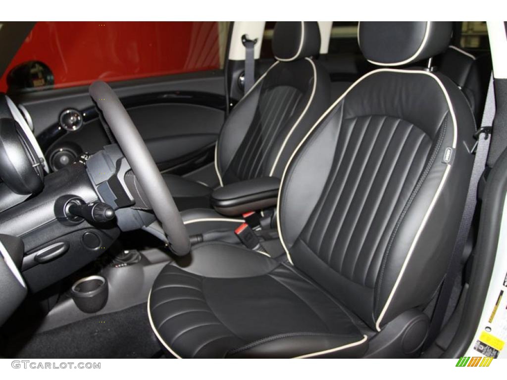 Carbon Black Lounge Leather Interior 2011 Mini Cooper S Clubman Photo #39991468