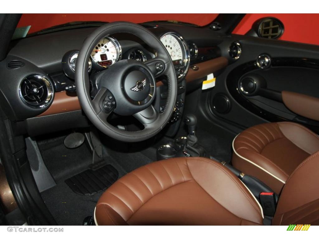 Hot Chocolate Lounge Leather Interior 2011 Mini Cooper Convertible Photo #39992112