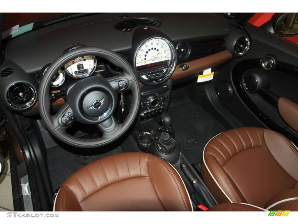 Hot Chocolate Lounge Leather Interior 2011 Mini Cooper Convertible Photo #39992244
