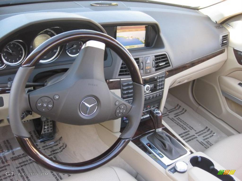 Almond/Mocha Interior 2011 Mercedes-Benz E 550 Cabriolet Photo #39992592
