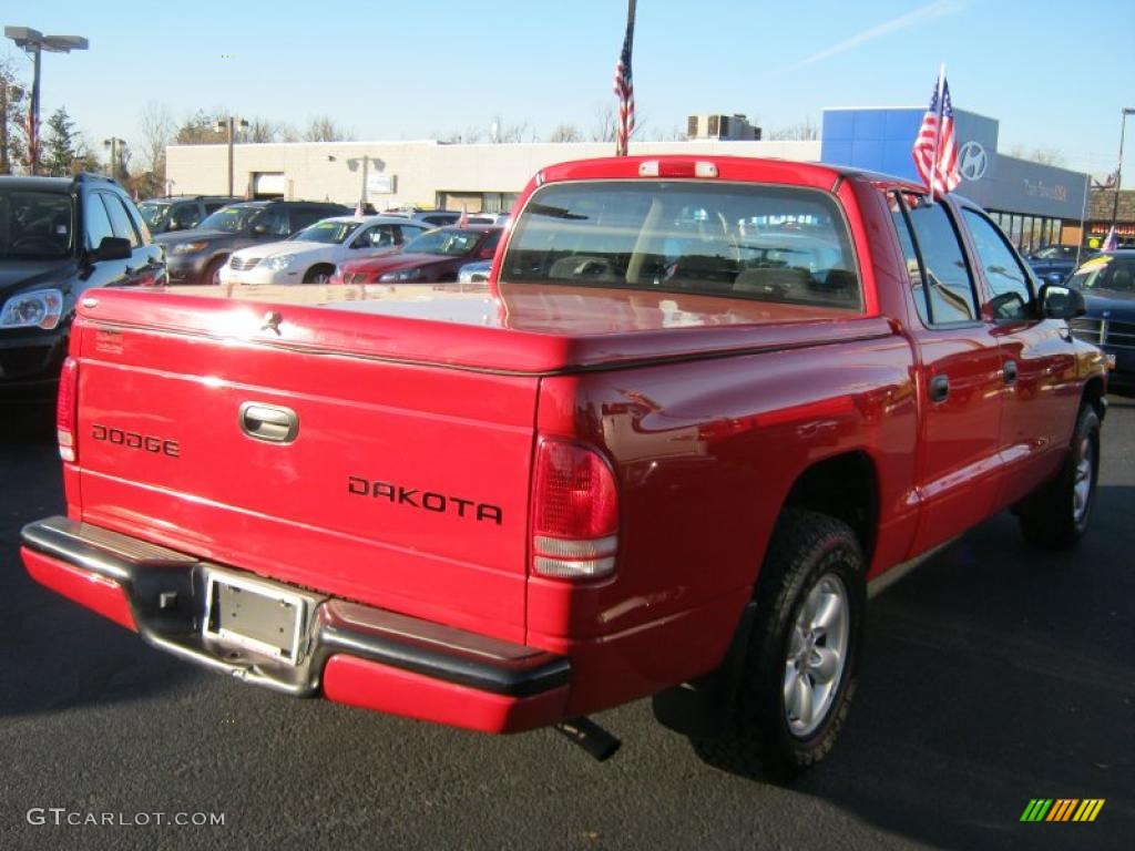 2003 Dakota Sport Quad Cab - Flame Red / Dark Slate Gray photo #2