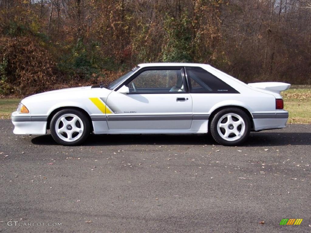 Oxford White 1989 Ford Mustang Saleen SSC Fastback Exterior Photo #39998088