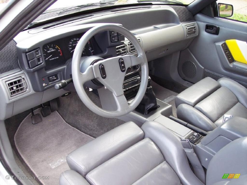 Saleen Grey/White/Yellow Interior 1989 Ford Mustang Saleen SSC Fastback Photo #39998364