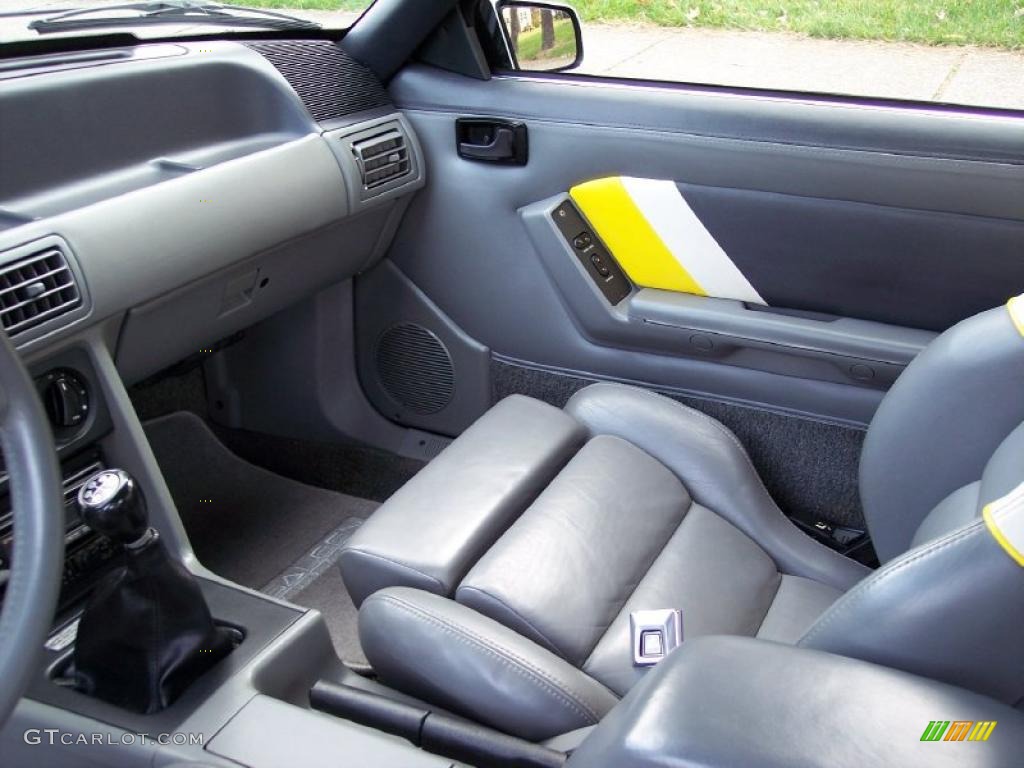 Saleen Grey/White/Yellow Interior 1989 Ford Mustang Saleen SSC Fastback Photo #39998416