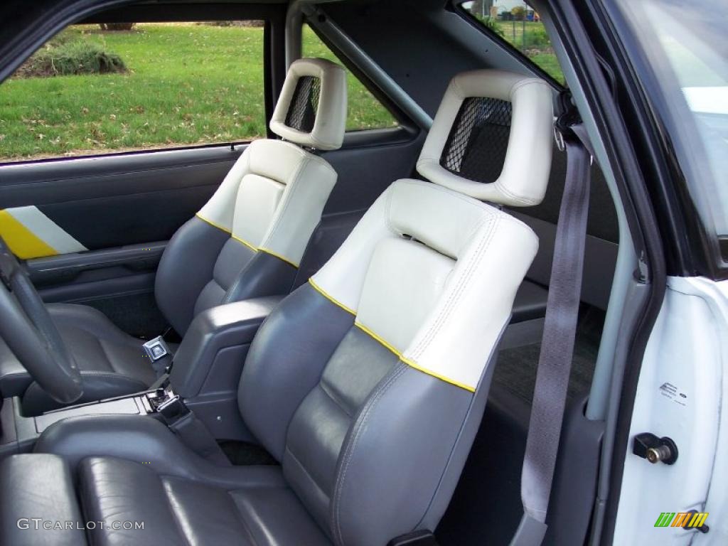 Saleen Grey/White/Yellow Interior 1989 Ford Mustang Saleen SSC Fastback Photo #39998428