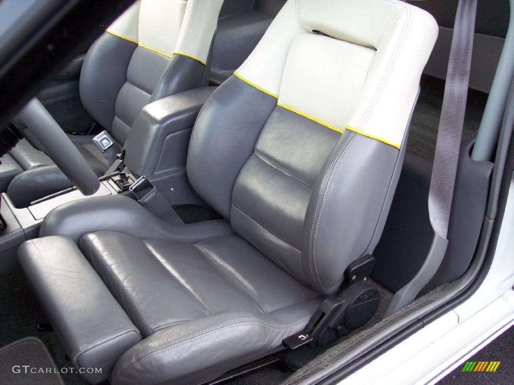 Saleen Grey/White/Yellow Interior 1989 Ford Mustang Saleen SSC Fastback Photo #39998452