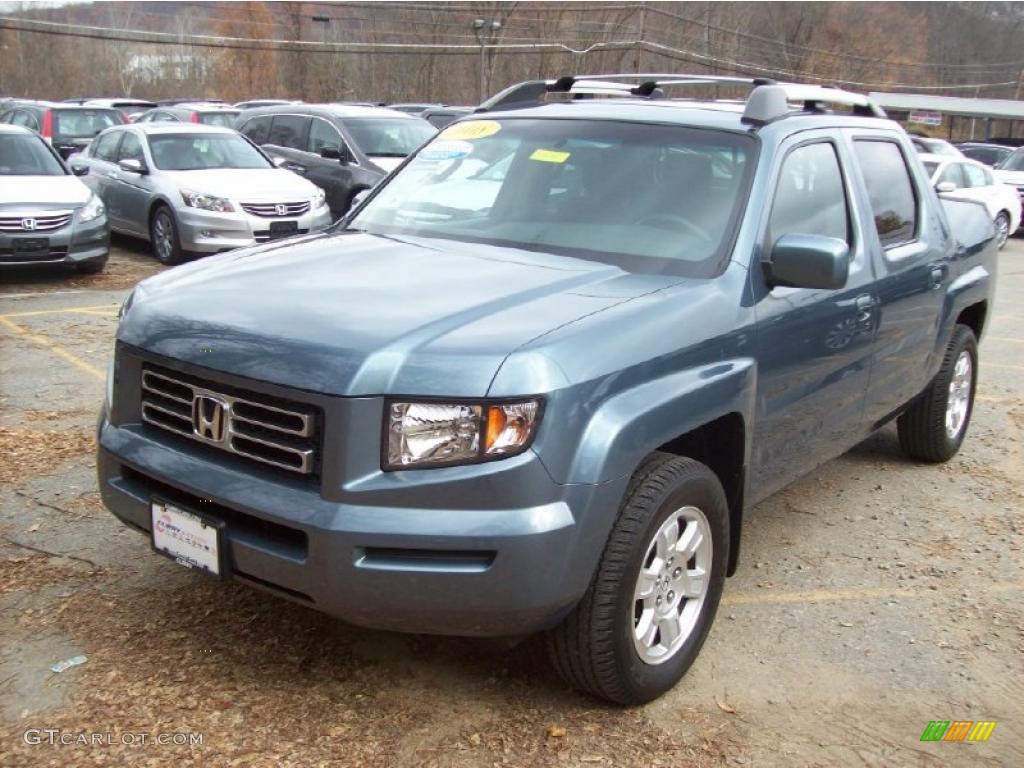 2008 Ridgeline RTS - Steel Blue Metallic / Gray photo #19